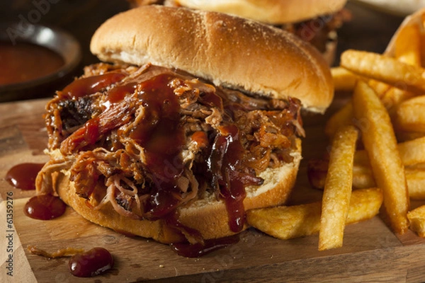 Obraz Barbeque Pulled Pork Sandwich