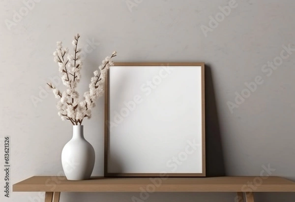 Fototapeta Empty picture frame on the wall