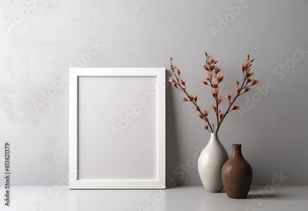 Obraz Empty picture frame on the wall