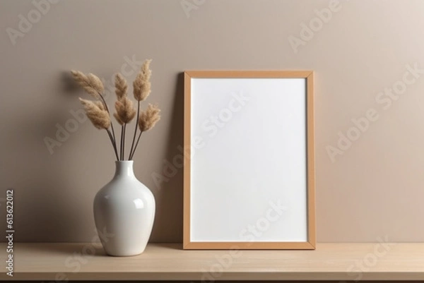 Fototapeta Empty picture frame on the wall