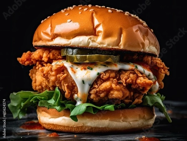 Obraz Buttermilk chicken burger