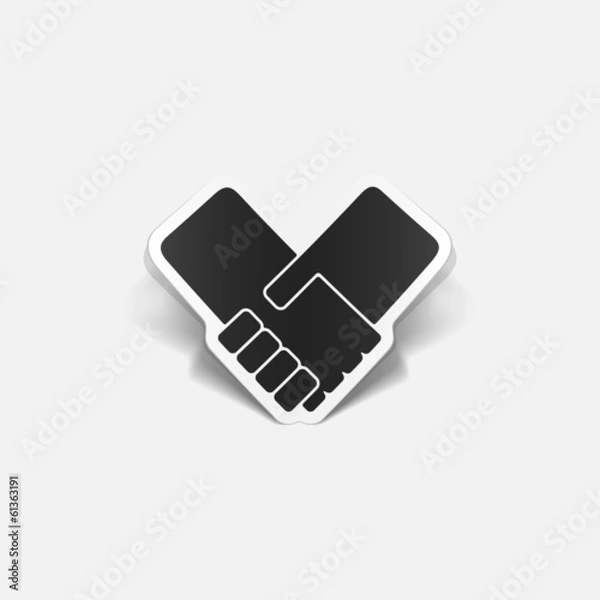 Fototapeta realistic design element: handshake