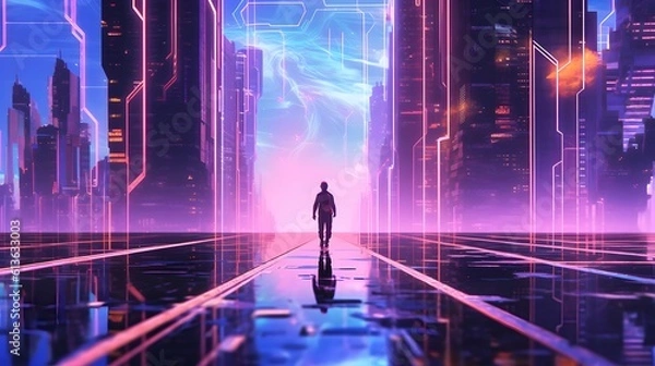 Obraz Holographic Future - Generative AI