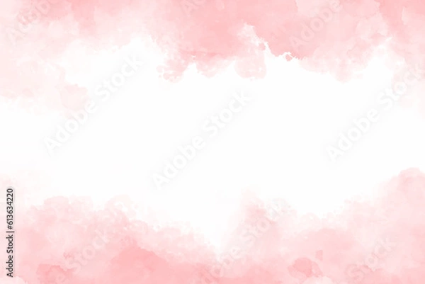 Fototapeta Abstract pink watercolor background. Paint brush paper textured stain canvas element. Pastel soft water color pattern. Abstract pink texture. Art watercolor background for wallpaper design