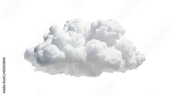 Obraz White clouds isolated on transparent background. Generative AI	
