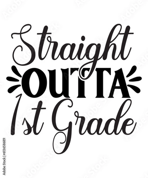 Fototapeta Back to School Svg Bundle, Teacher Svg Png, First Day of School Svg Png, Retro School Tshirt Designs, Svg Png Files for Cricut Sublimation