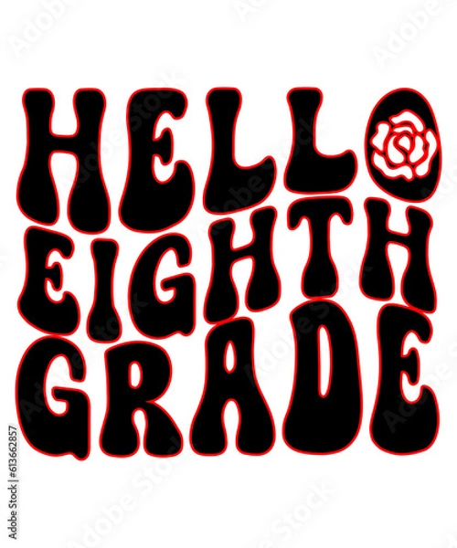 Fototapeta School Grade Bundle, School Gaming Bundle, First Day Of School Bundle, Retro School Bundle Png, PNG file for Sublimation