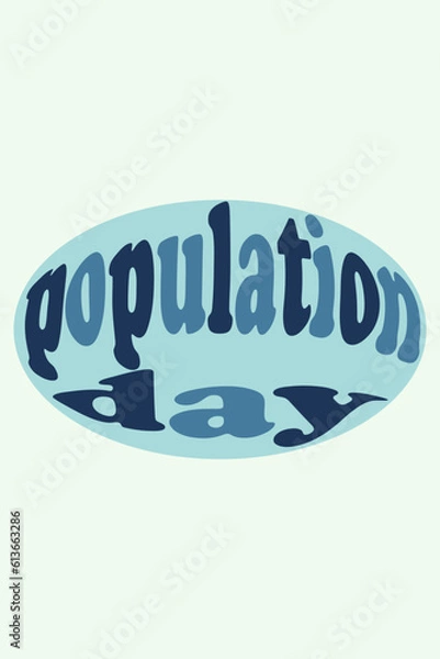 Obraz population day, vector illustration, sticker