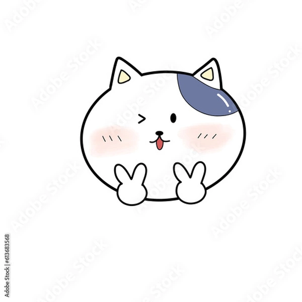 Obraz  Face cat character 