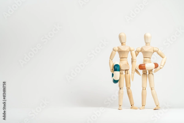 Fototapeta 海水浴にいる人形