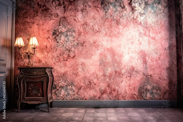 Obraz Empty room digital backdrop, generative ai