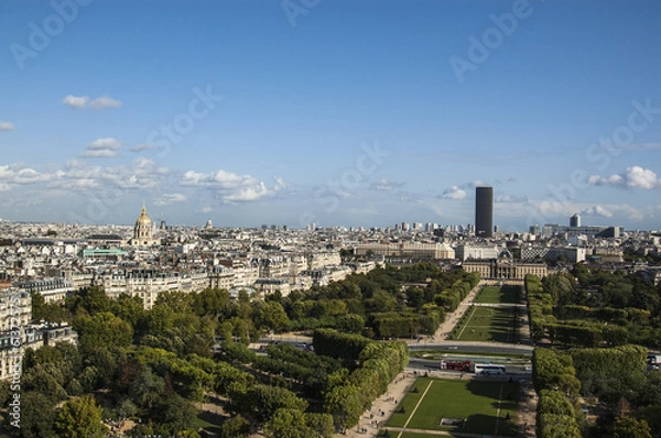 Obraz Aerial View on Champ de Mars from the Eiffel Tower