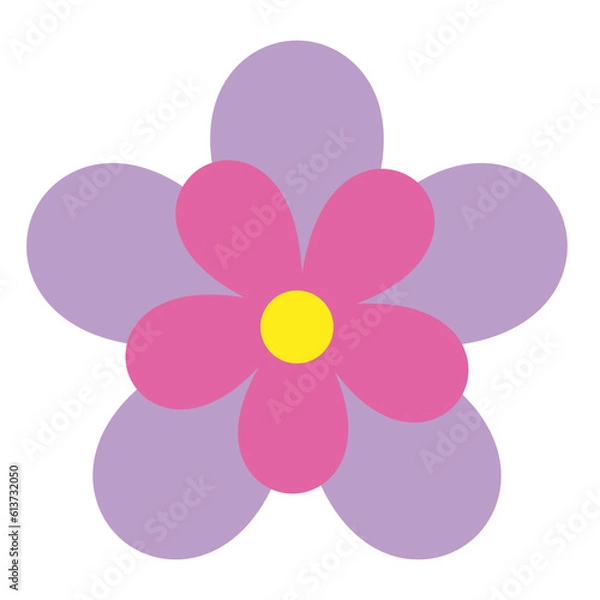 Obraz  flat colorful flowers spring