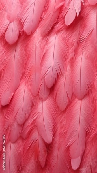 Obraz pink flamingo feathers background