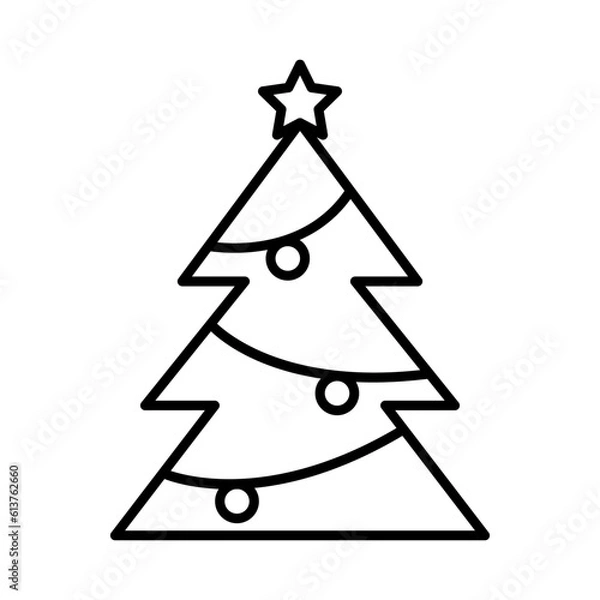 Obraz Christmas tree icon