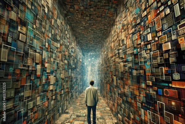 Fototapeta Information Overload - Generative AI illustration