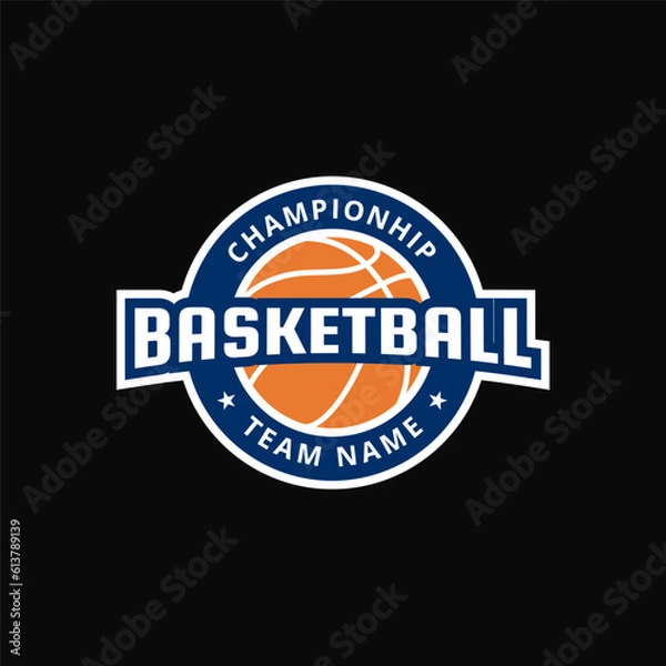 Obraz Basketball logo vector illustration design.
