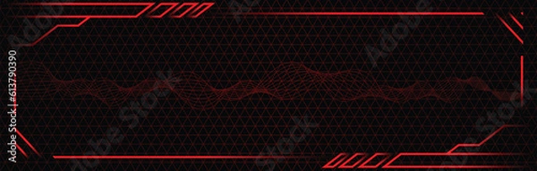 Obraz red neon futuristic background panel