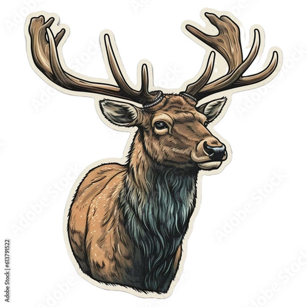 Obraz elk sticker, Generative AI