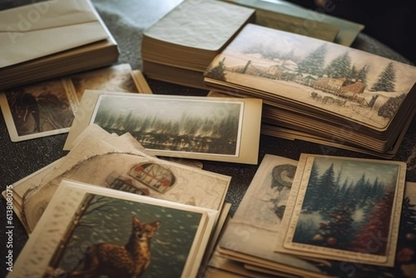 Obraz Illustrated Holiday Greetings