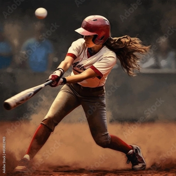 Fototapeta Man playing softball