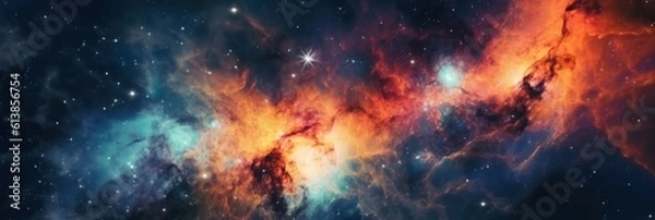 Fototapeta Abstract galactic background. Generative AI