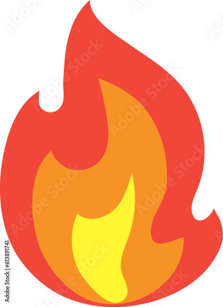 Obraz fire flame campfire hot burn vector illustration