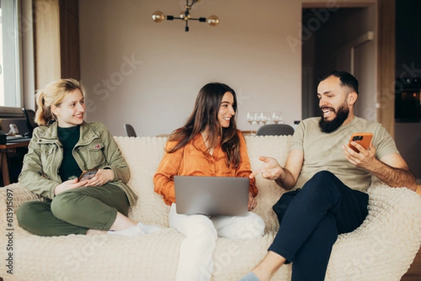 Obraz Remote Collaboration Trio: Redefining Work from Home