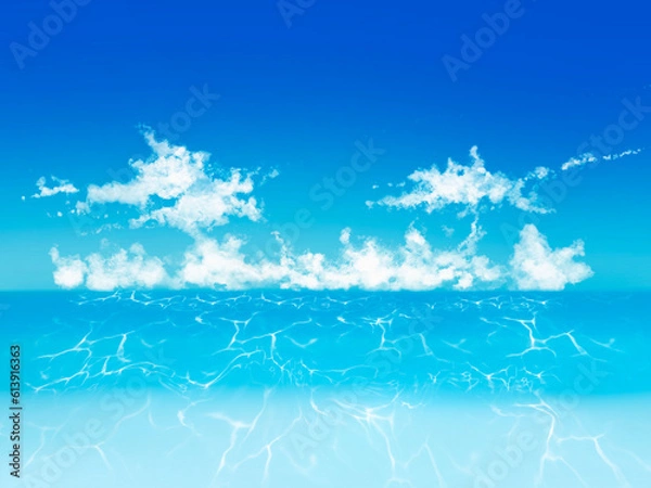 Obraz 夏の海と青空のイラスト素材です(・∀・)その1