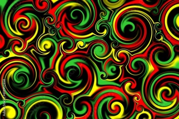 Obraz Crazy background in rasta colours