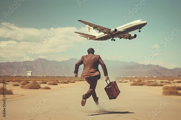 Obraz Late businessman - generative AI