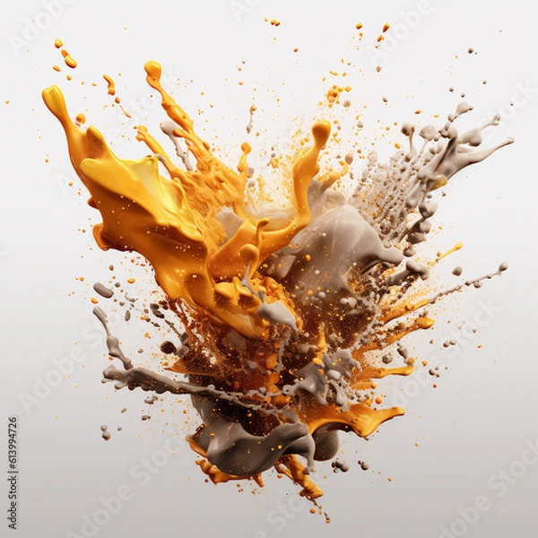 Obraz orange juice splash isolated on white