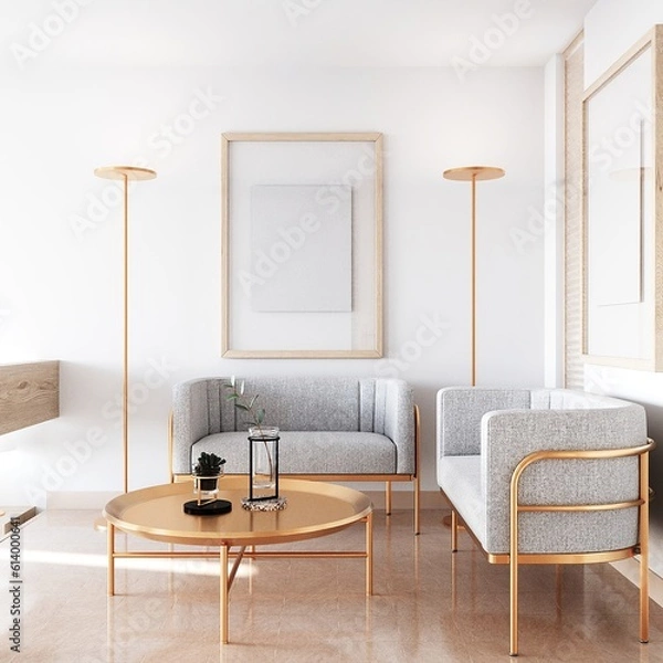 Fototapeta cuadro blanco