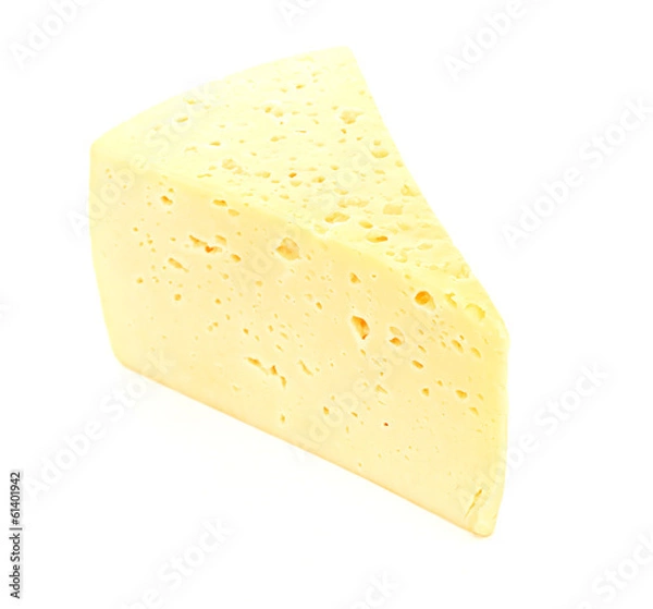 Fototapeta piece of cheese isolated on white