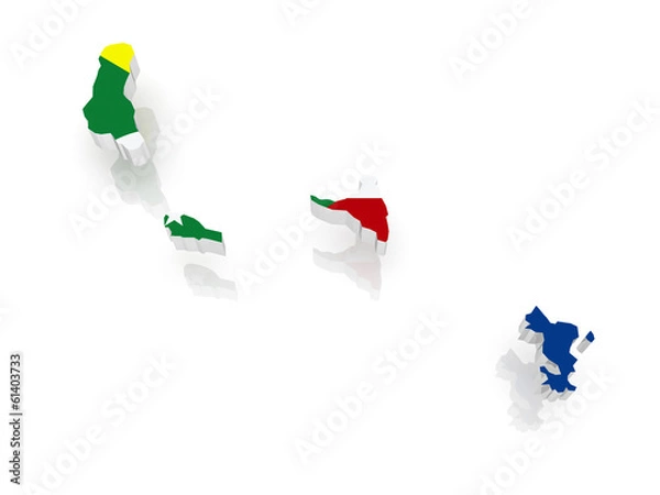 Fototapeta Map of Comoros