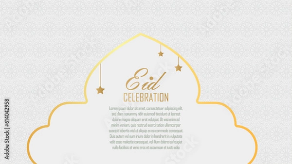 Obraz Vector Arabic islamic luxury ornamental background with islamic border pattern