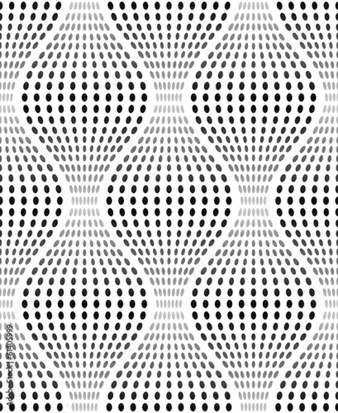 Obraz Iridescent Texture with Oval Dots, Vector Seamless Pattern