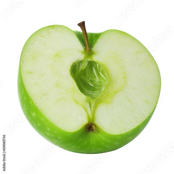Obraz half of apple isolated on transparent background cutout