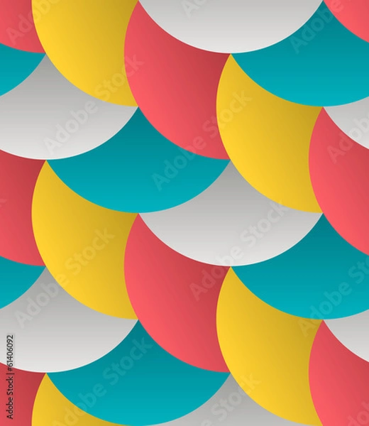 Fototapeta Ornate Geometric Petals Grid, Abstract Vector Seamless Pattern