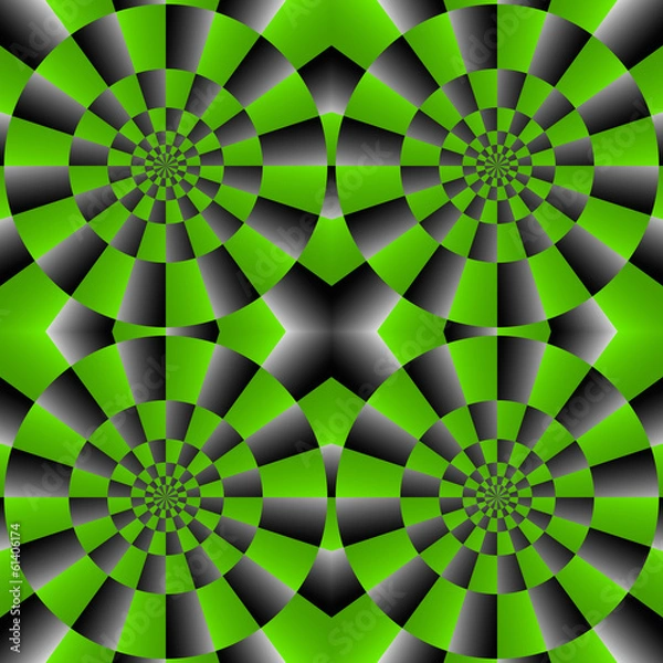 Fototapeta Optical Illusion Spin Cycle, Vector Pattern Abstract Background.