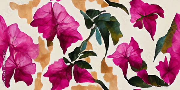 Fototapeta seamless pattern with flowers