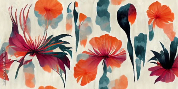 Fototapeta seamless pattern with flowers