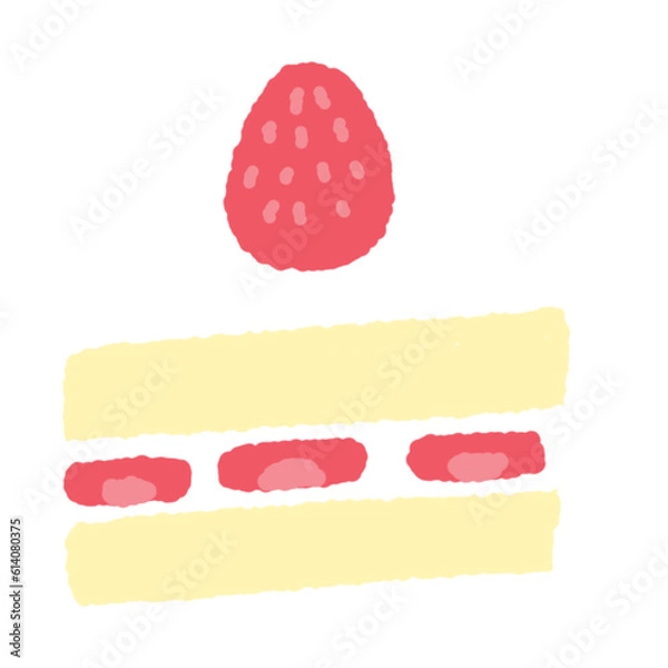 Obraz strawberry cake doodle