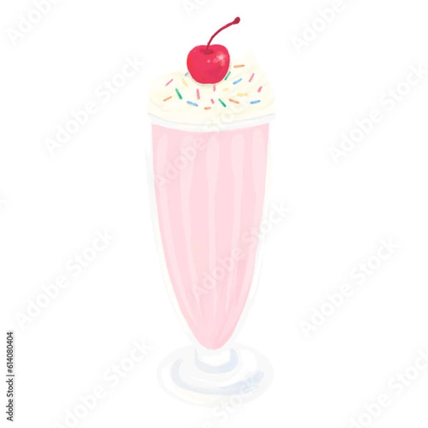 Obraz strawberry smoothie milkshake