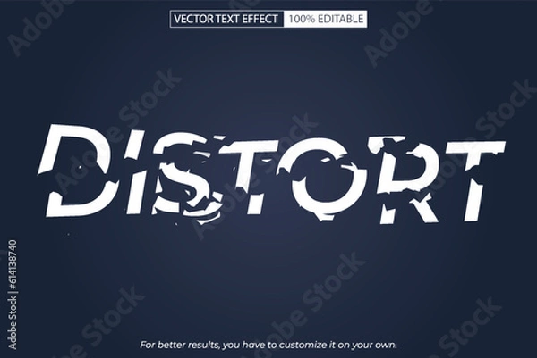 Fototapeta Distort vector editable text effect