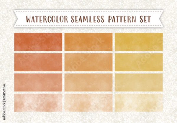 Obraz 水彩シームレスパターンセット1