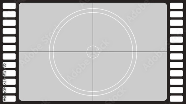 Obraz Full flat old blank filmstrip illustration framework