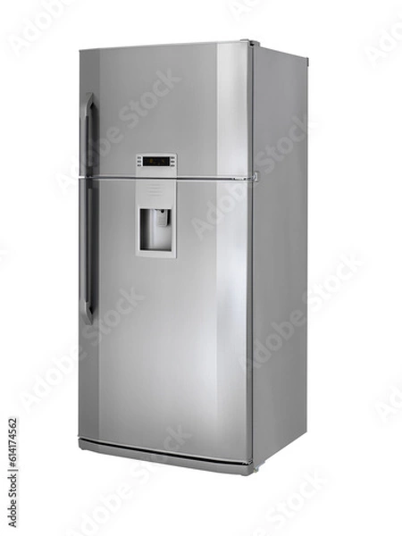Fototapeta Refrigerator, freezer, fridge isolated on white