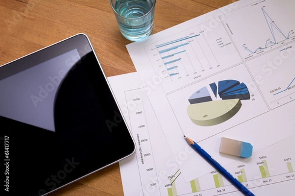 Obraz Schreibtisch mit Tablet