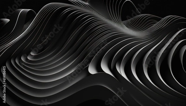 Obraz Abstract Wavy Lines Background
Black and White B&W
AI-Generated